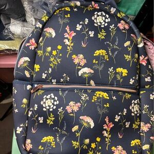 Floral Navy Backpack
